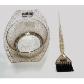 Diamond Plastic bowl + brush with LOGO