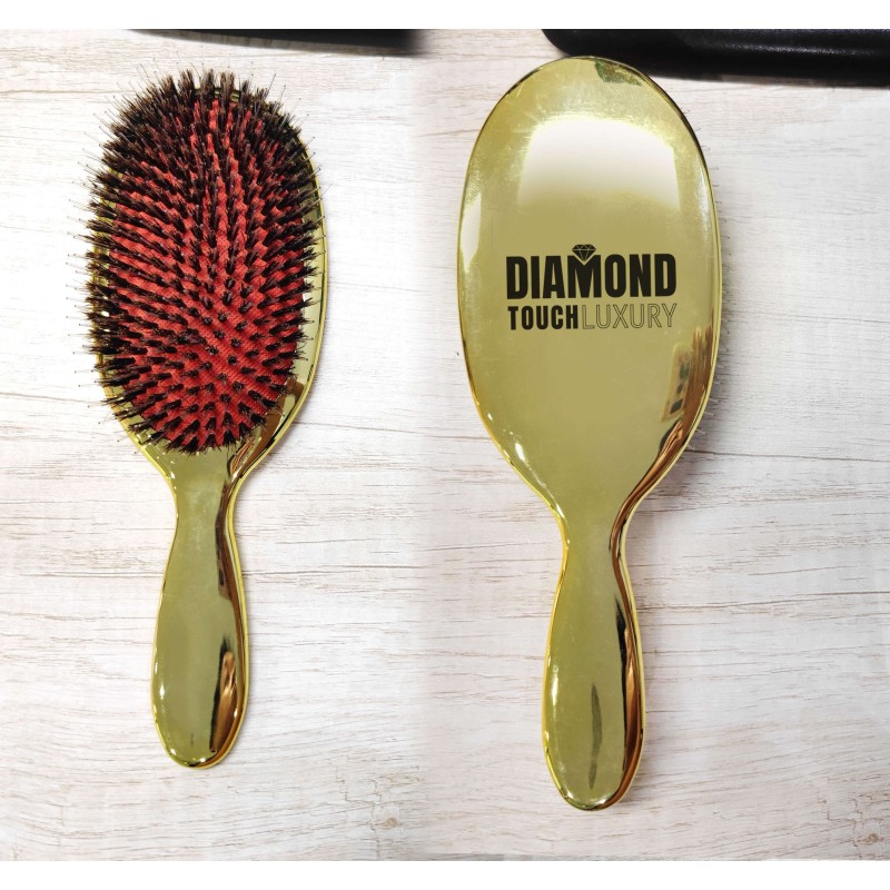 Golden brush with LOGO  + set of 4 clips