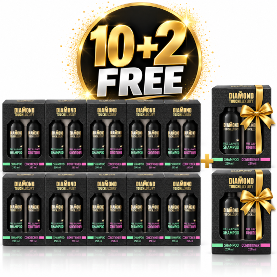10+2 FREE Diamond Touch Home Care KIT Shampoo 250ml + Conditioner 250ml BOXED - NEW!